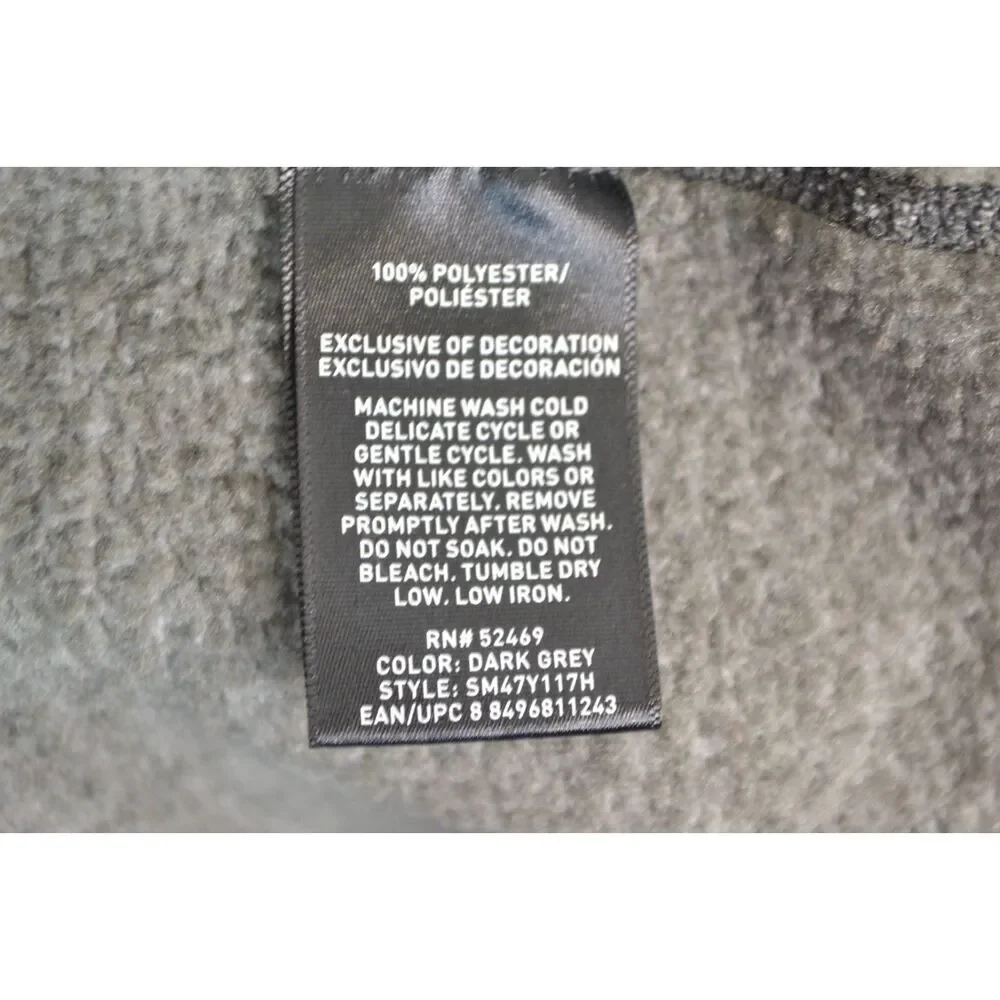 Swiss Tech Men's Large Gray Full Front Zip Fleece Jacket